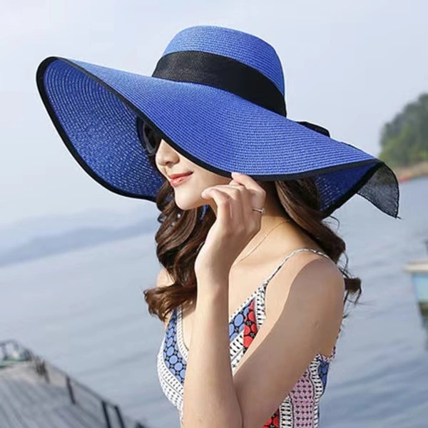 Beach Straw Hat Children Summer Seaside Big Brim Sunscreen Shading Travel Everything Big Rim Hat Sun Summer (CFCP015)