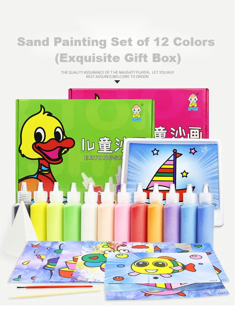 Children′ S Sand Painting DIY Set Color Sand Art Men′ S and Women′ S Toys Kindergarten Puzzle Handmade Sand Painting Gifts